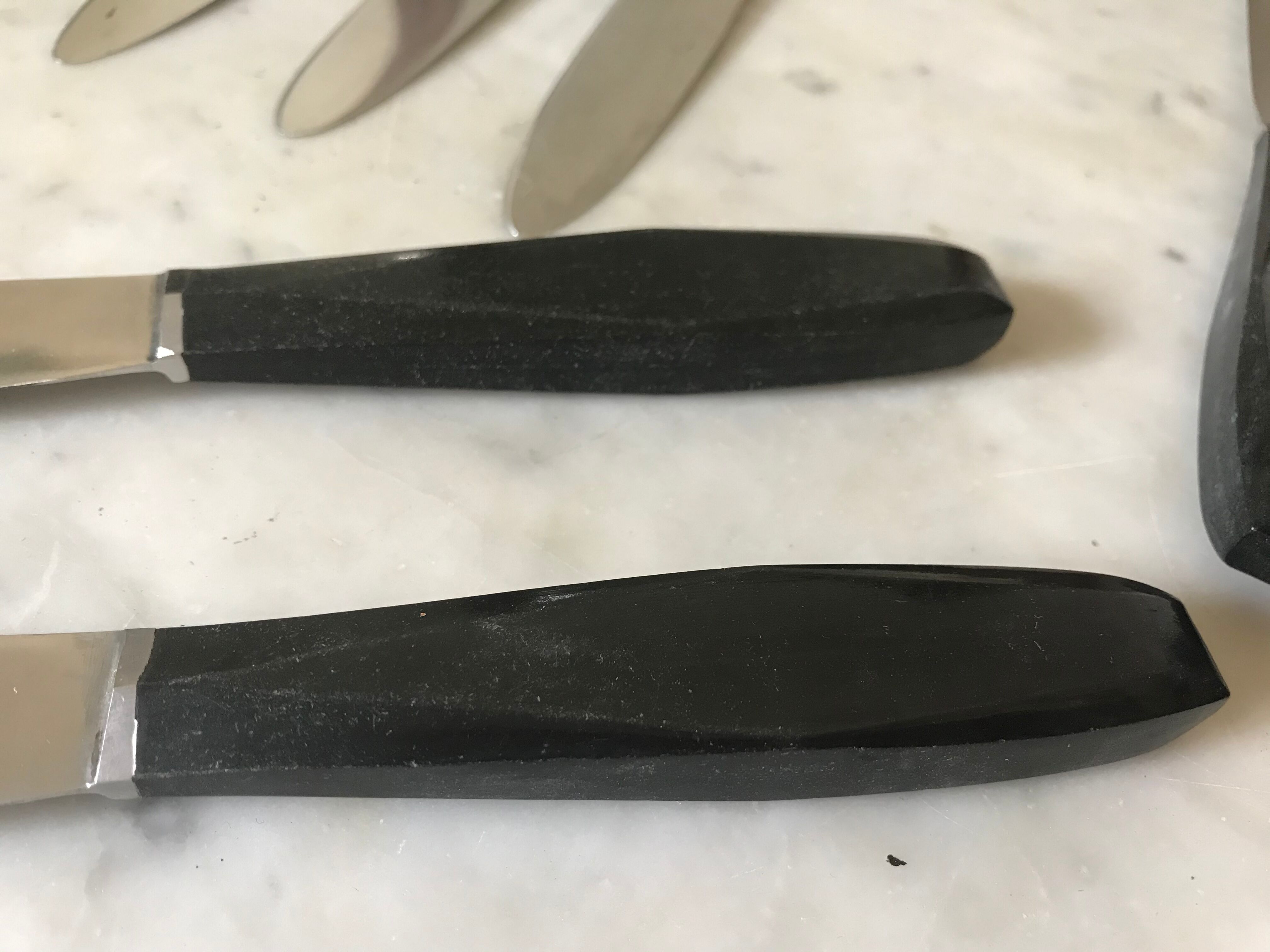 Ebony sleeve knives