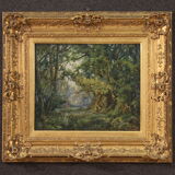 Tableau sur panneau signé Luigi Onetti et daté de 1925