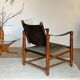 Safari armchair 1940 in brown leather