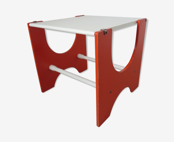 Bureau enfant Fratelli Reguitti, orange et blanc années 70