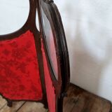 Screen carved wood glass beveled