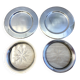 Lot Pair of Silver Metal Bottle & Glass Coasters with Hallmarks