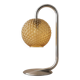 Chrome and amber glass table lamp, attributed to Rolf Krüger, 1970s.
