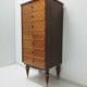 Semainier vintage en bois laqué commode chiffonnier meuble rangement