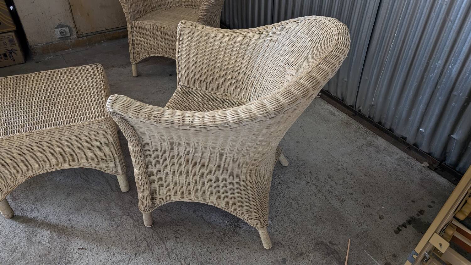 Vintage rattan lounge