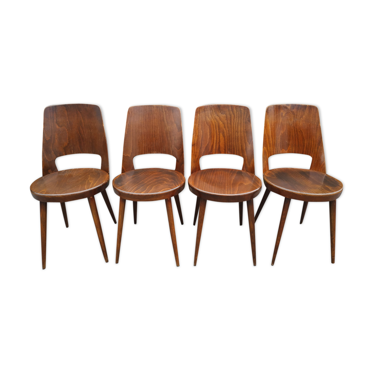 Set of 4 chairs Baumann model "Mondor" 60s