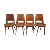 Set of 4 chairs Baumann model "Mondor" 60s