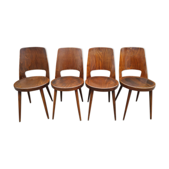 Set of 4 chairs Baumann model "Mondor" 60s