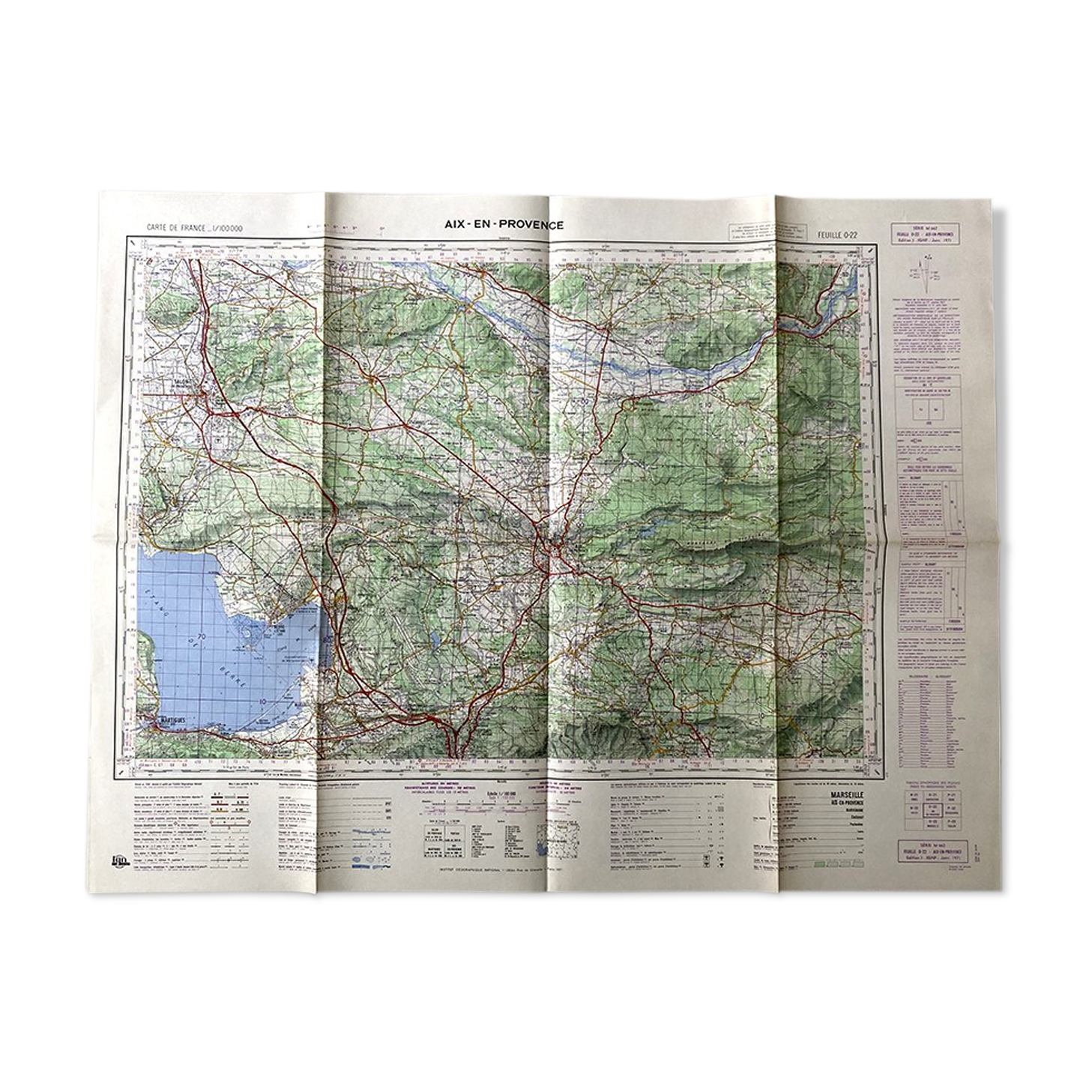 Carte Aix en Provence 1971