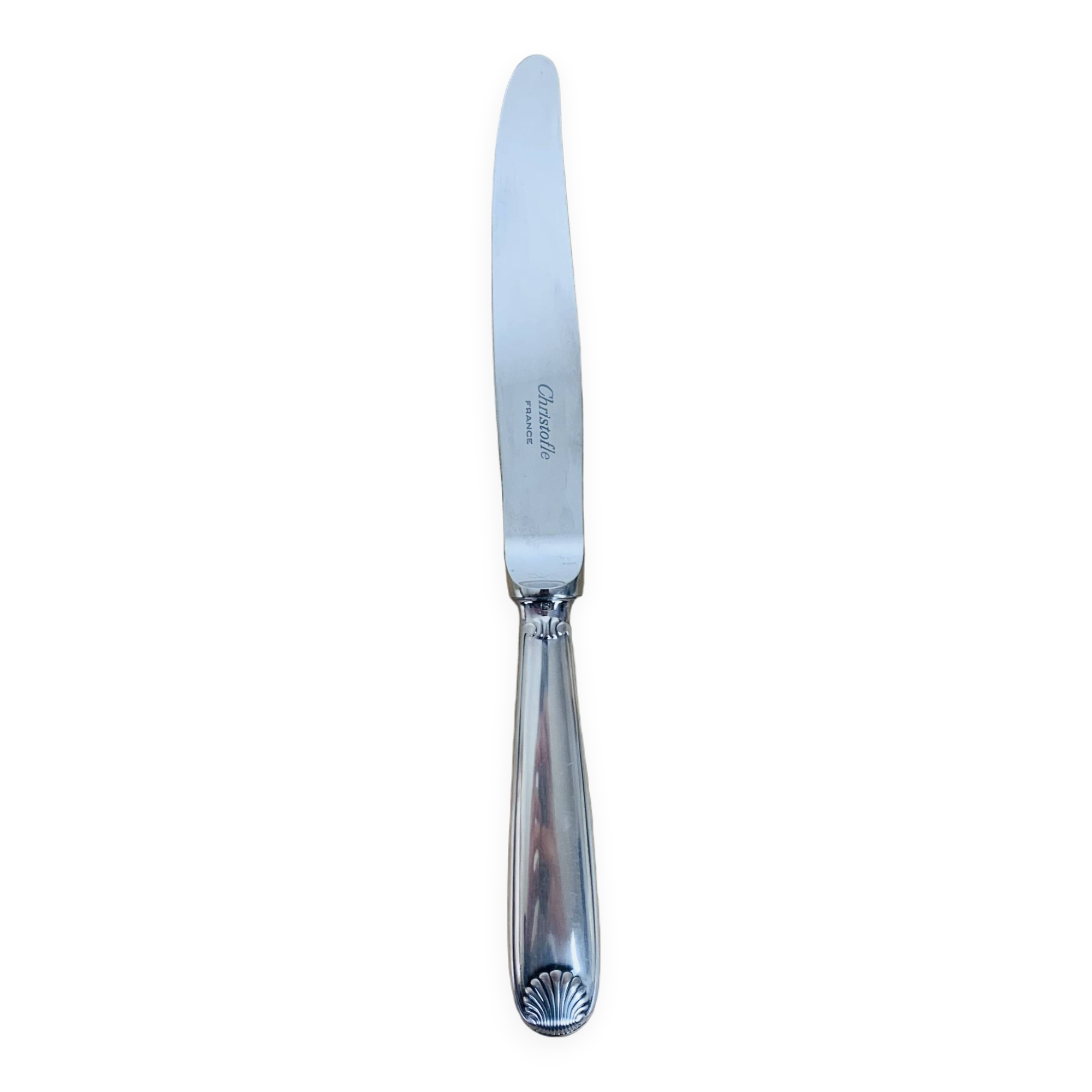 Christofle, 12 Vendôme model dessert knives, silver-plated metal