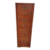 Oak filing cabinet with 4 drawers, year 40-50