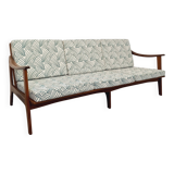 Banquette canapé 3 places scandinave Arne Wahl Iversen pour Komfort en teck