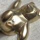 Solid brass panda-shaped wall hooks