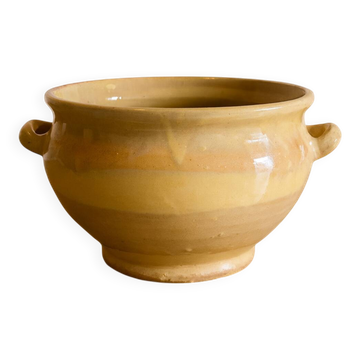 Antique glazed terracotta confit pot from the southwest