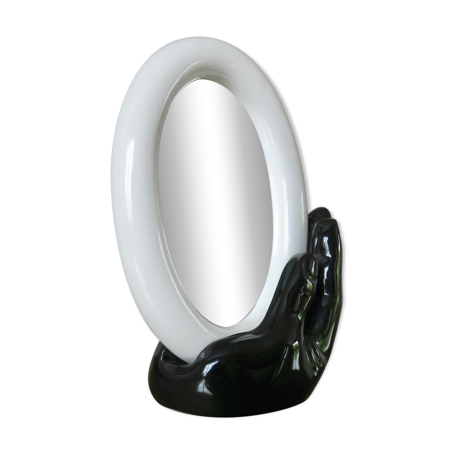 Ceramic mirror "hand holding mirror" 1980