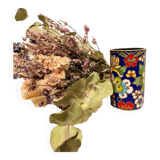 Flowered cloisonné enamel vase