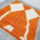 Beautiful handmade orange rug 200cm x 300cm
