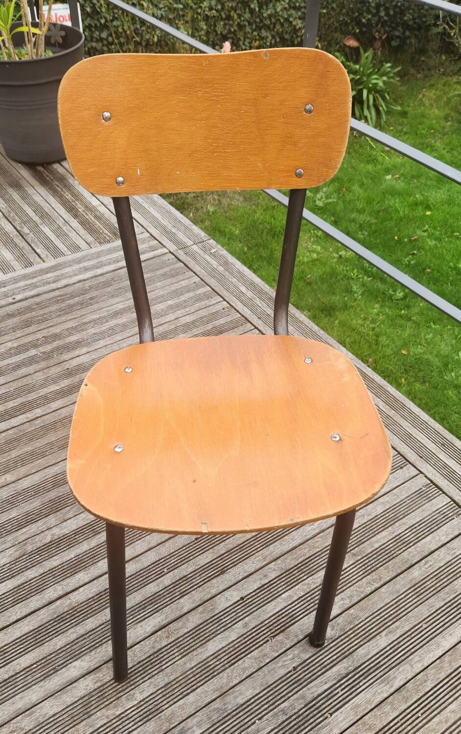 Wooden and metal chair