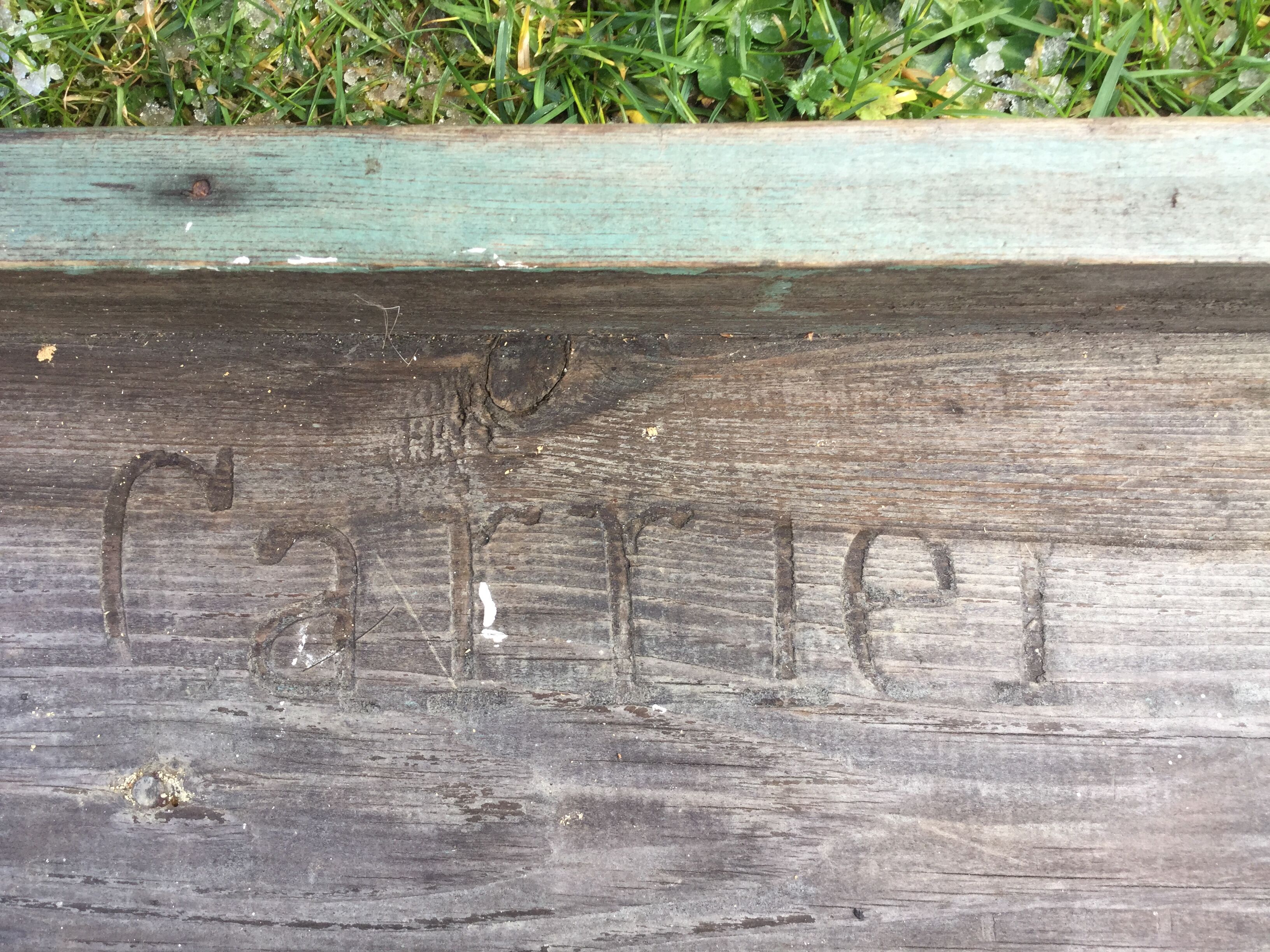 Pair of wooden benches