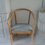 Scandinavian style armchair, beech frame, renovated seat