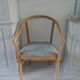 Scandinavian style armchair, beech frame, renovated seat