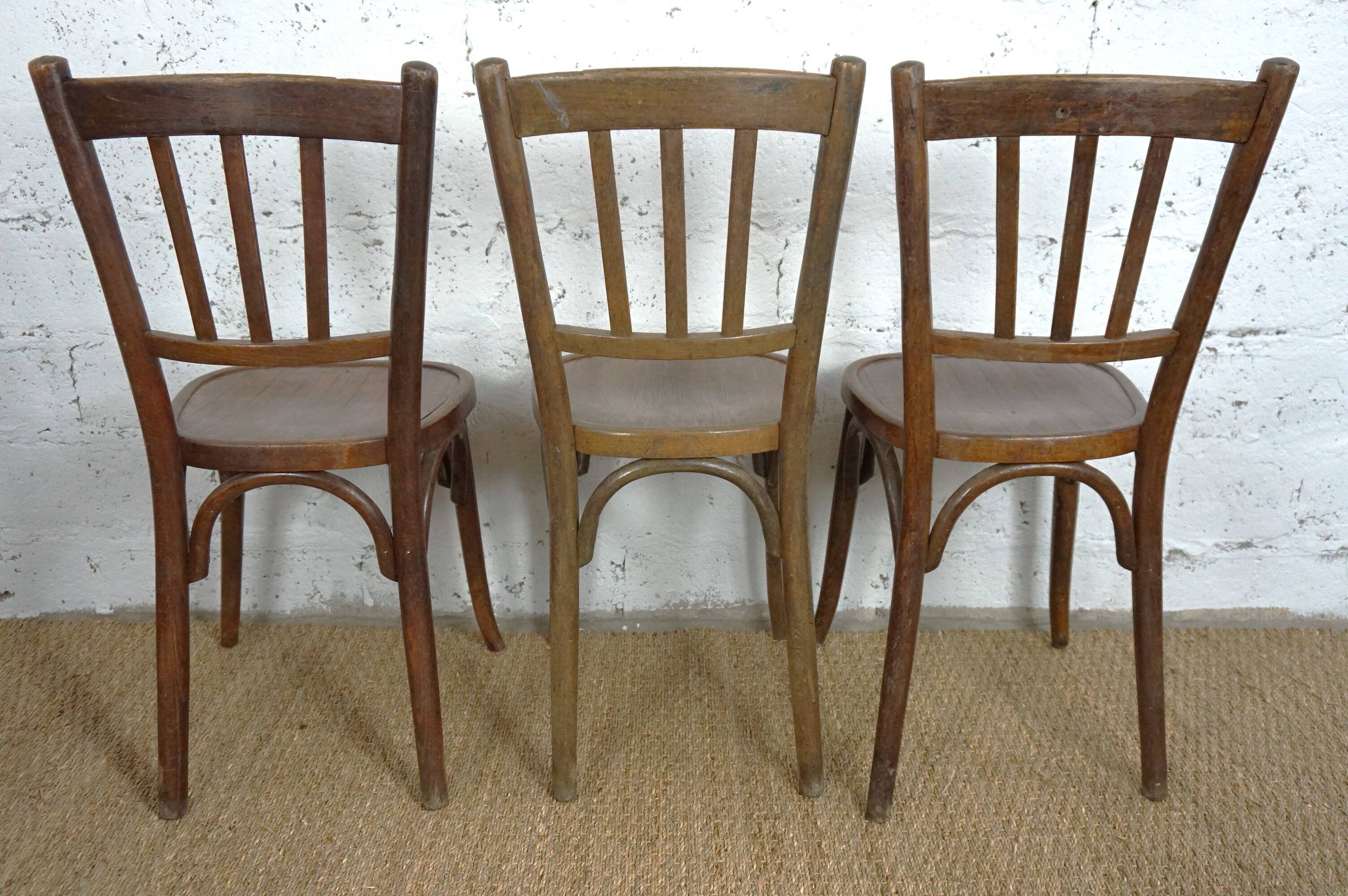 6 chaises bistrot Baumann années 1920-30