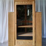 Carved oak cabinet