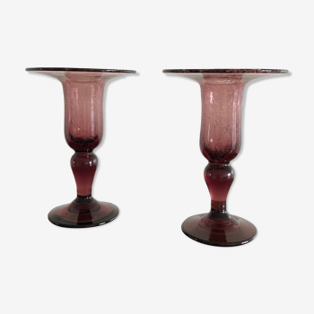 2 candle holders Biot H 14 cm