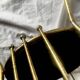 Vintage gold metal umbrella stand