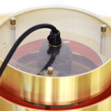 Brass coloured hanging lamp by Lyskaer Denmark 1970