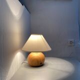 Wooden lamp, cotton shade