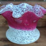 Old planter set and 2 Clichy glass vases