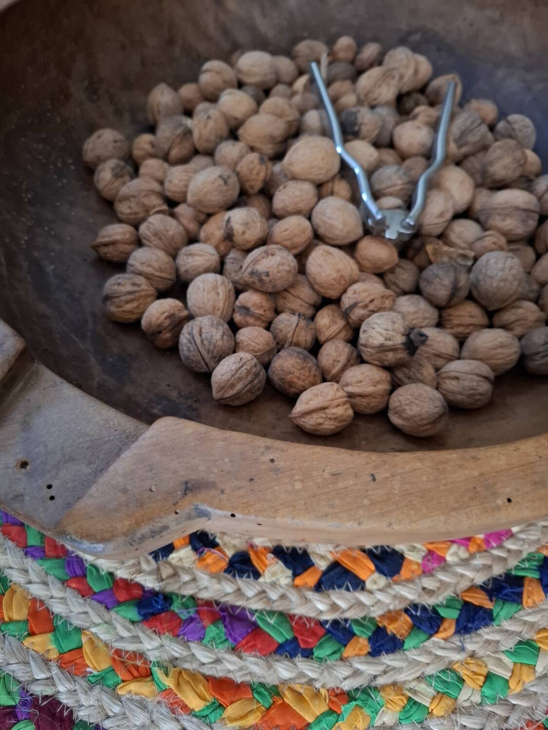 Large antique wooden bowl