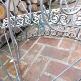 Door wrought iron plants