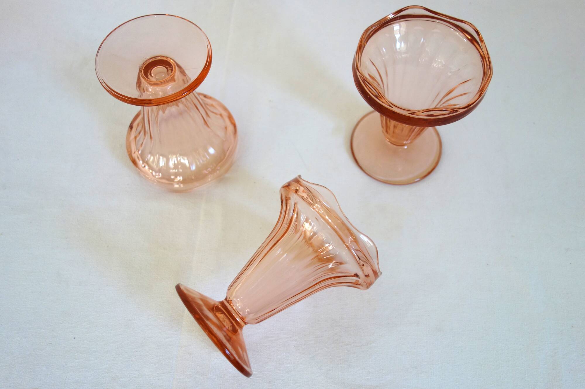 6 vintage Rosaline Luminarc fruit bowls