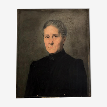 Portrait oil on canvas - h 65cm x w 54cm