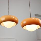 Space Age Brown Pendant Lamp from Guzzini, 1960s