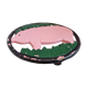 Cast iron underside, pink pig
