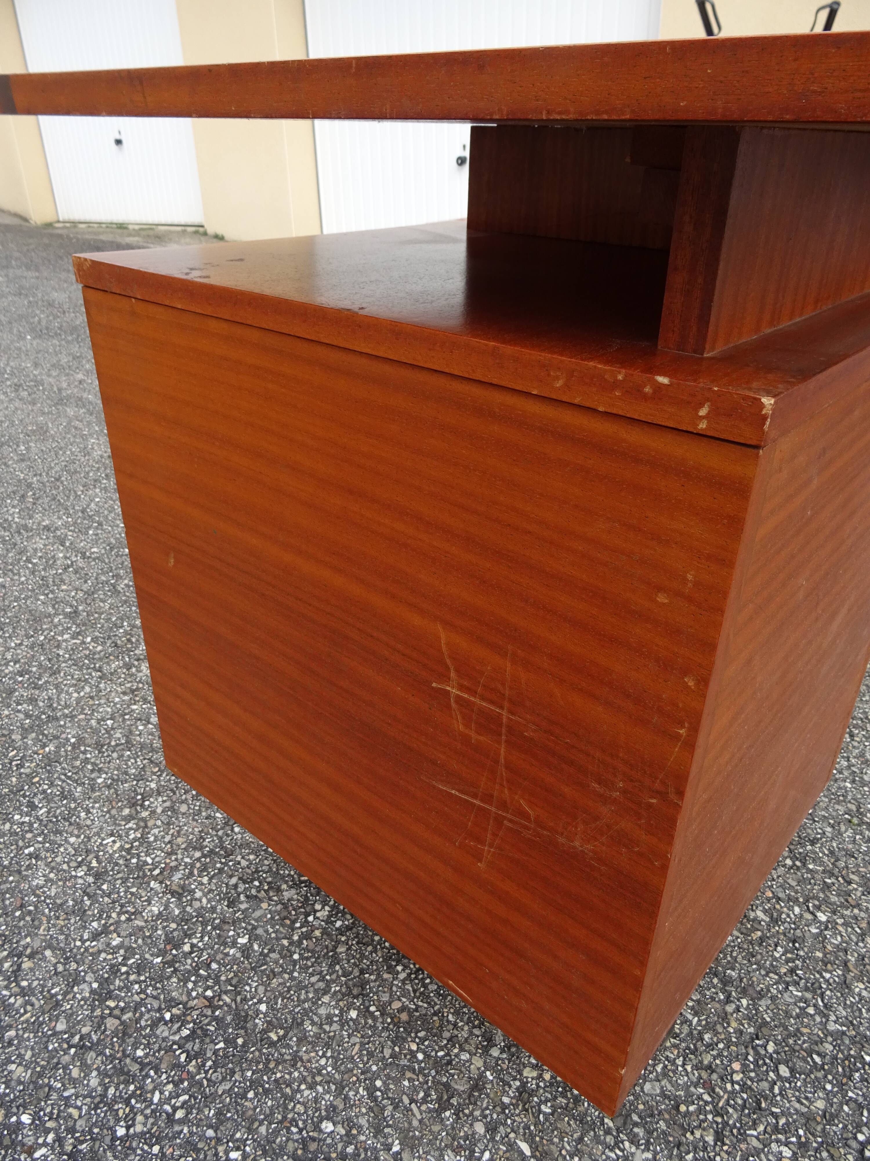 Vintage wood metal desk from the 60s