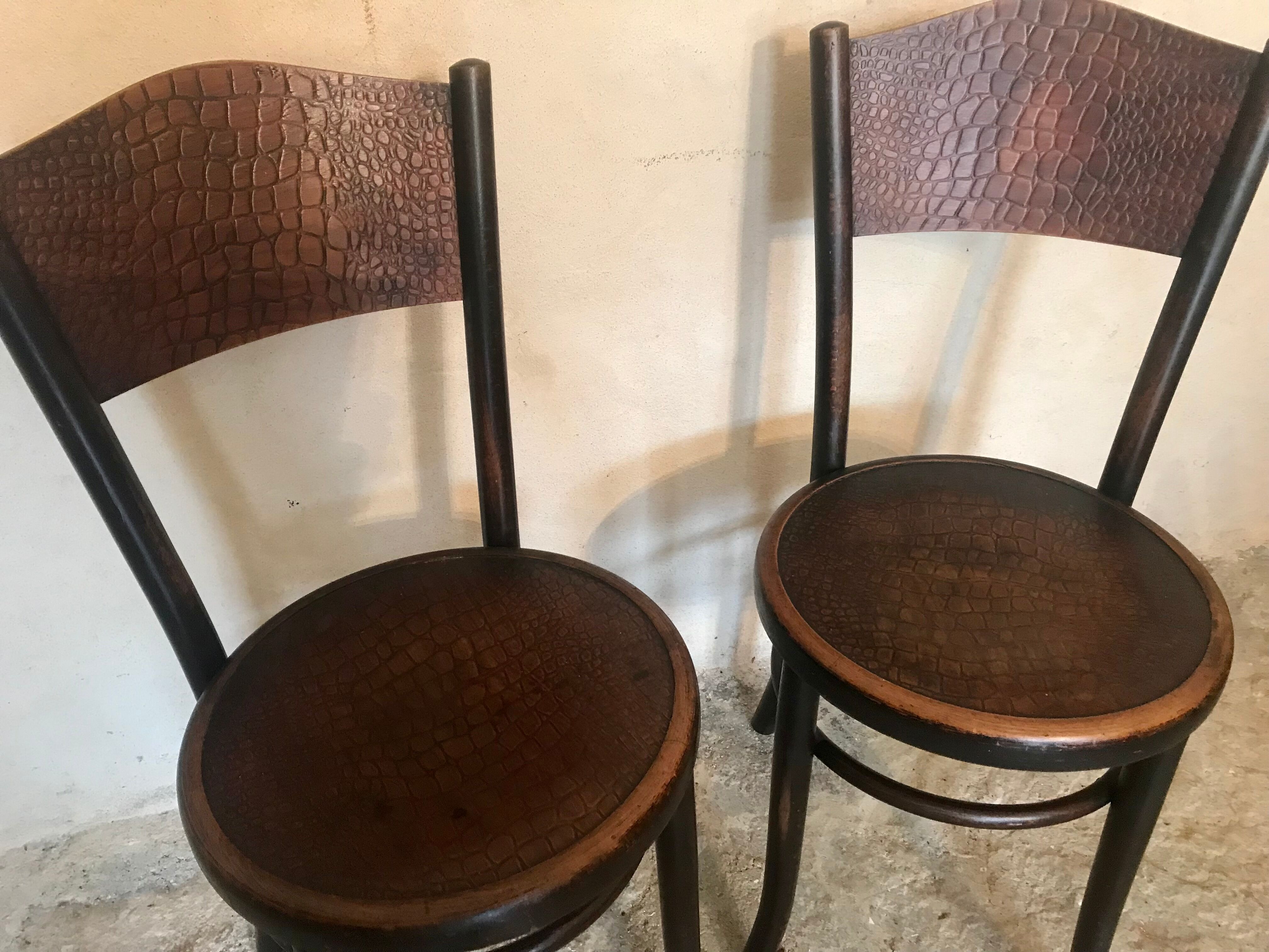 Paire de chaises bistrot vintage  Fischel 1900