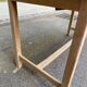Parisian desk from the 1940s stripped to raw solid wood, 120cm.