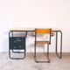 Desk with bauhaus style tubular steel chair