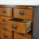 German apothecary cabinet in oak, mid-twentieth century