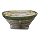 Large wicker and brass fruit bowl by Gabriella Crespi from the 1960s.