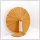 Pine folding screen in the shape of a fan, modern style, France, 1970s - Ø 113cm