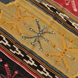 172x264Cm Cinnamon Red Kilim Rug, Large Area Rug, Turkish Bohem Rug,