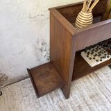 Jardinière années 50 palissandre constructiviste