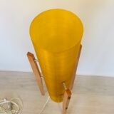 Yellow Space Age Rocket Lamp, 1970s
