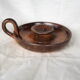 Hand candle holder in smoked sandstone - 70s