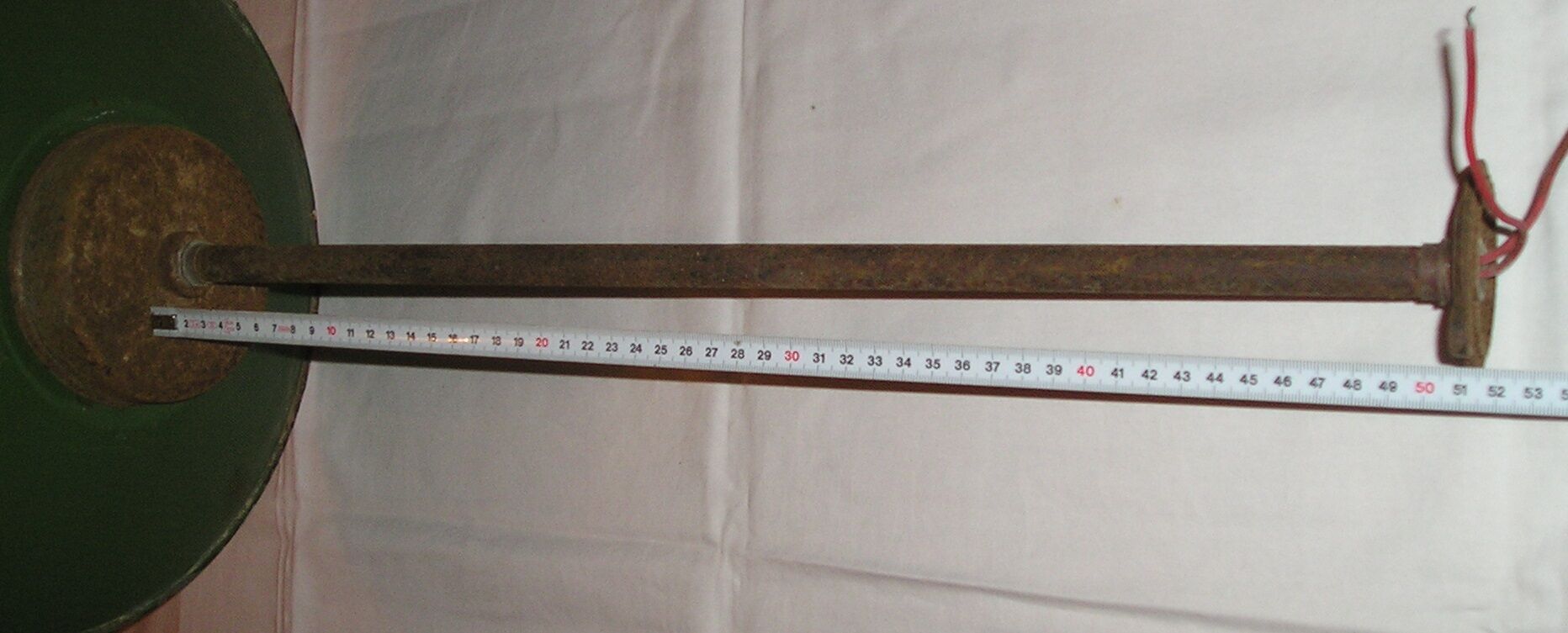 Set of 2 industrial metal enamelled sheet metal pendant lights